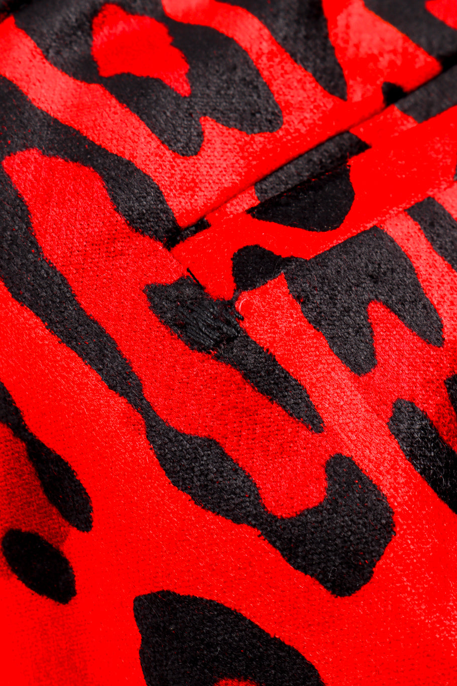 Tom Ford Velvet Animal Print Pant mend closeup @recess la