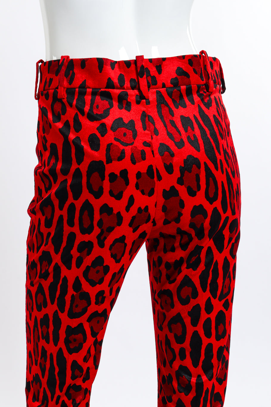 Tom Ford Velvet Animal Print Pant back on mannequin closeup @recess la