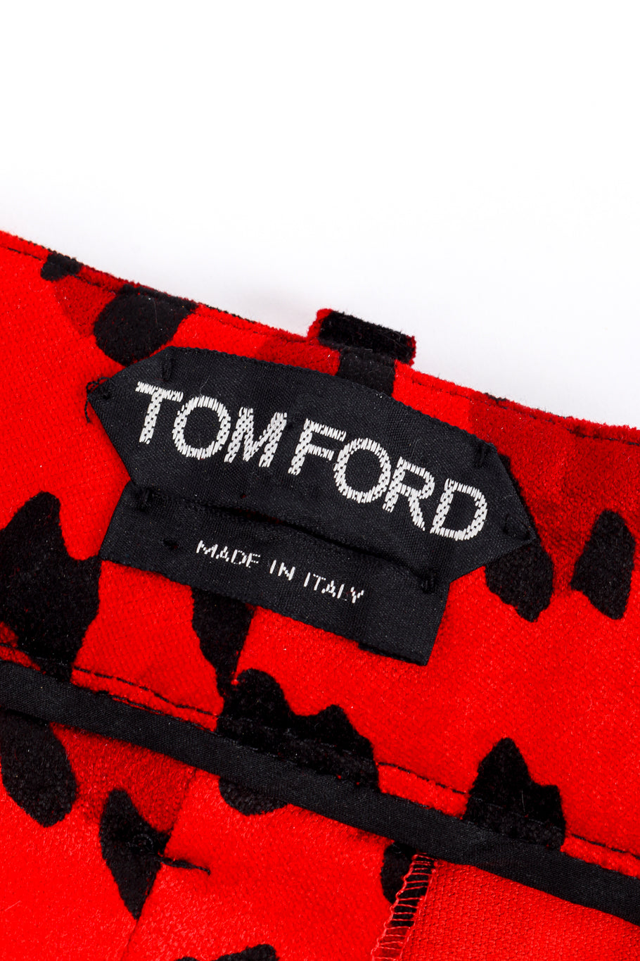 Tom Ford Velvet Animal Print Pant signature label @recess la