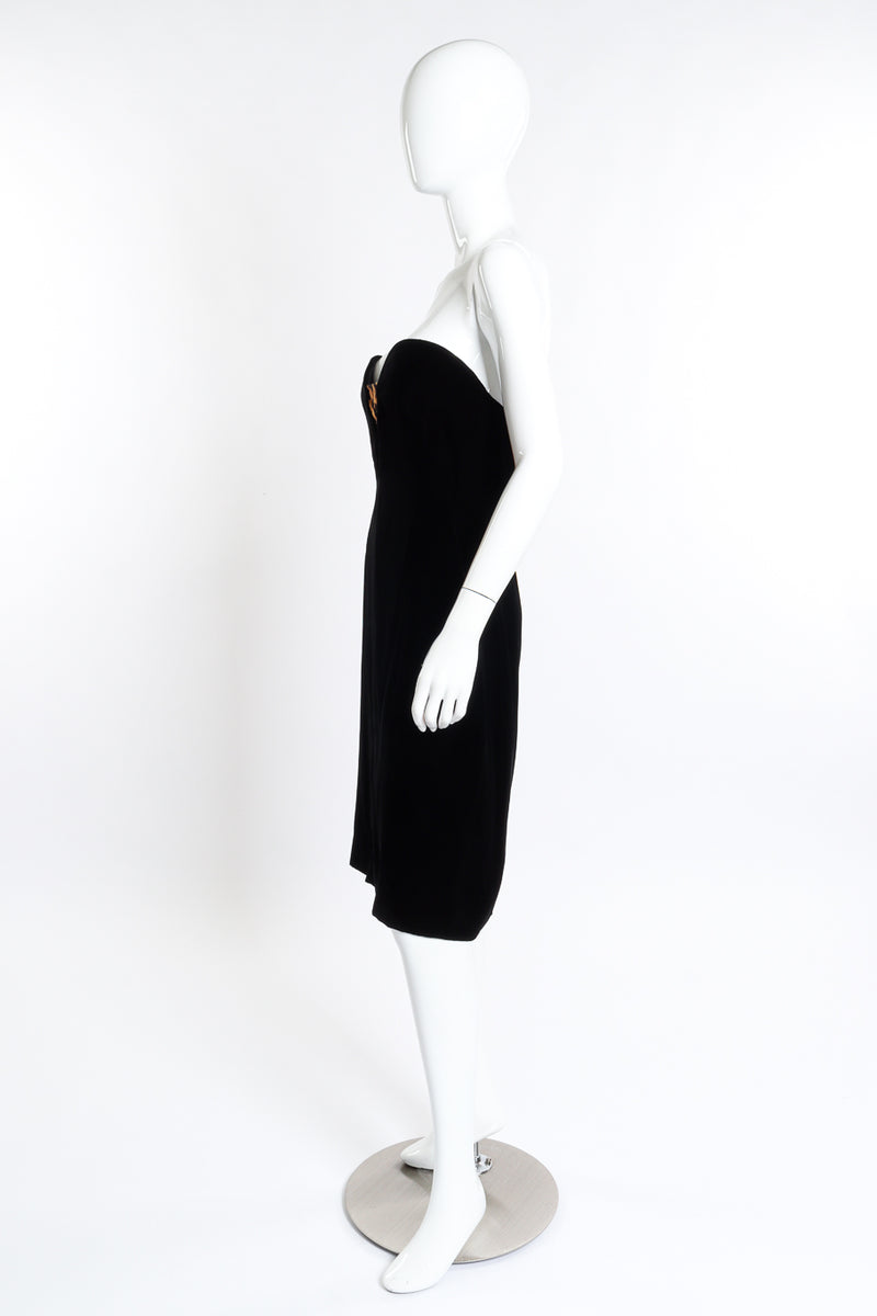 Tom Ford Strapless Velvet & Leopard Cutout Dress – Recess