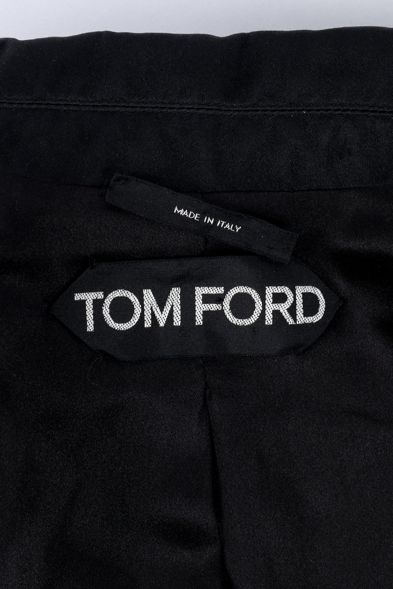 Tom Ford Velvet Tuxedo Jacket label @recess la