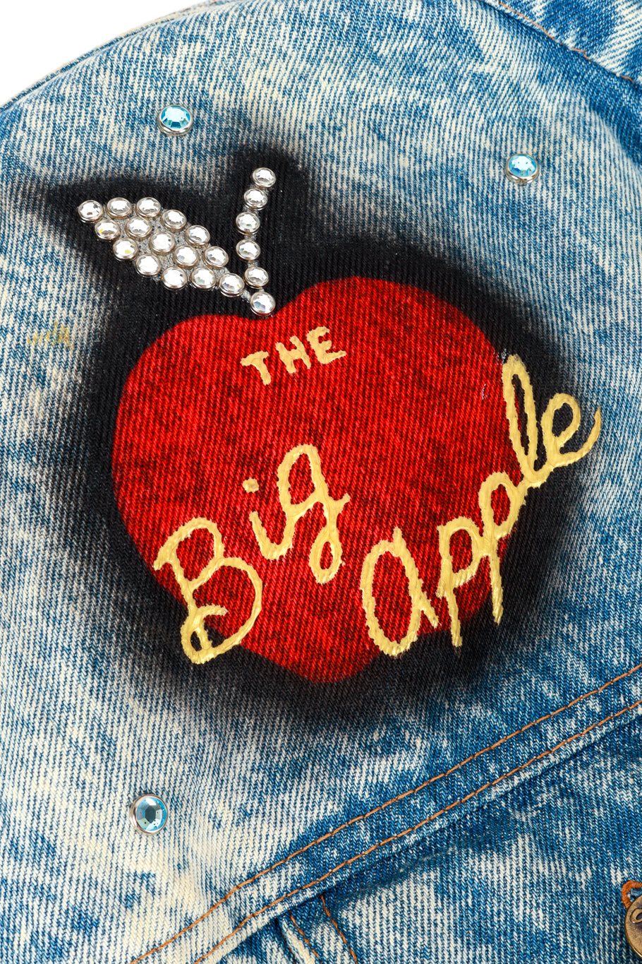 Vintage Tony Alamo New York Big Apple Jacket IV painted big apple closeup @recess la