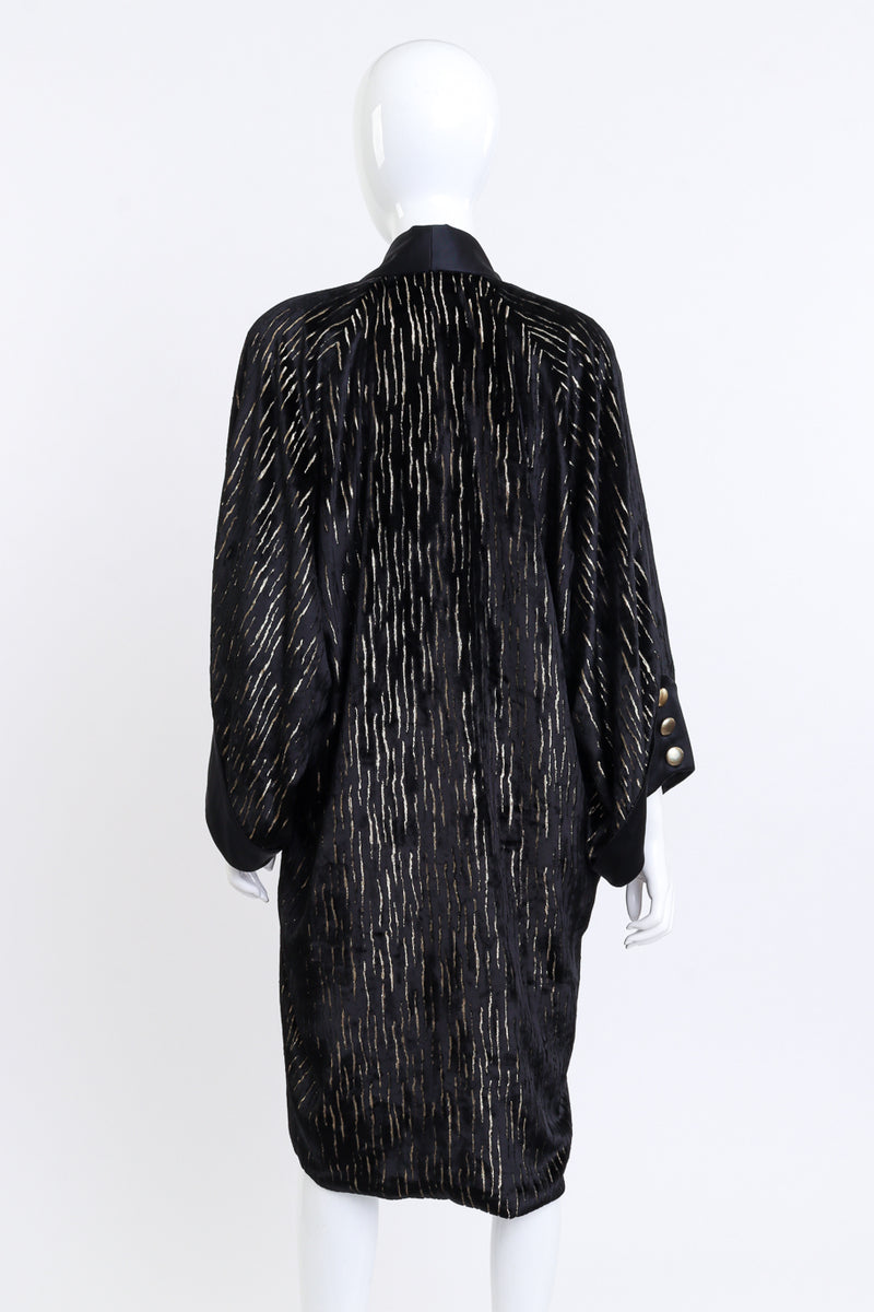 Lamé Burnout Kimono Jacket by Tony Chase on mannequin back @recess LA