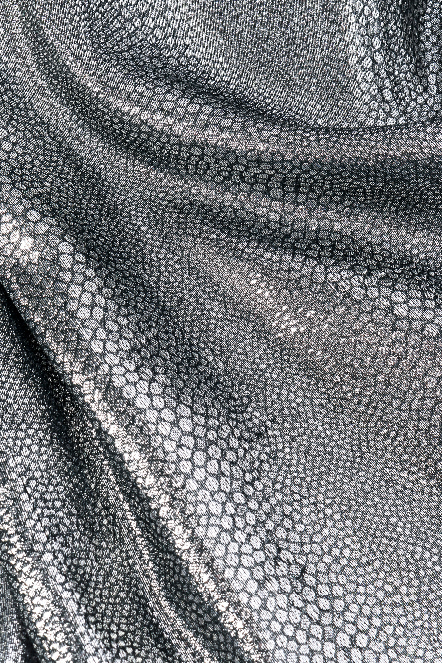Metallic dress by Tracy Mills flat lay fabric close @recessla