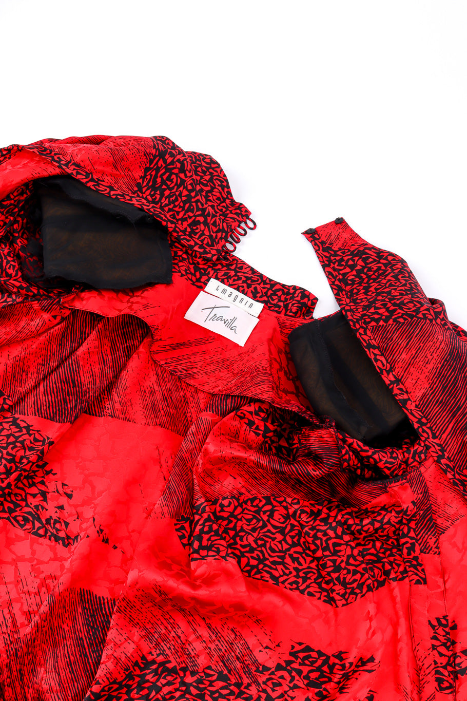Abstract Wrap Front Jacket & Dress Set jacket lining and shoulder pads @recessla