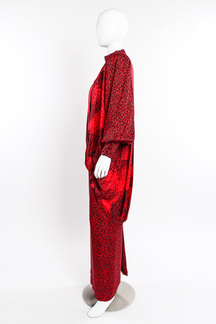 Abstract Wrap Front Jacket & Dress Set on mannequin side @recessla