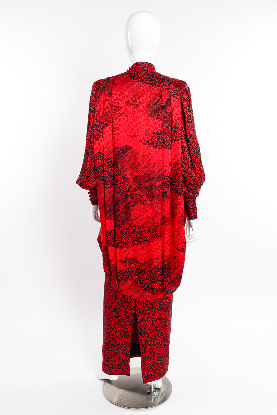 Abstract Wrap Front Jacket & Dress Set on mannequin back @recessla