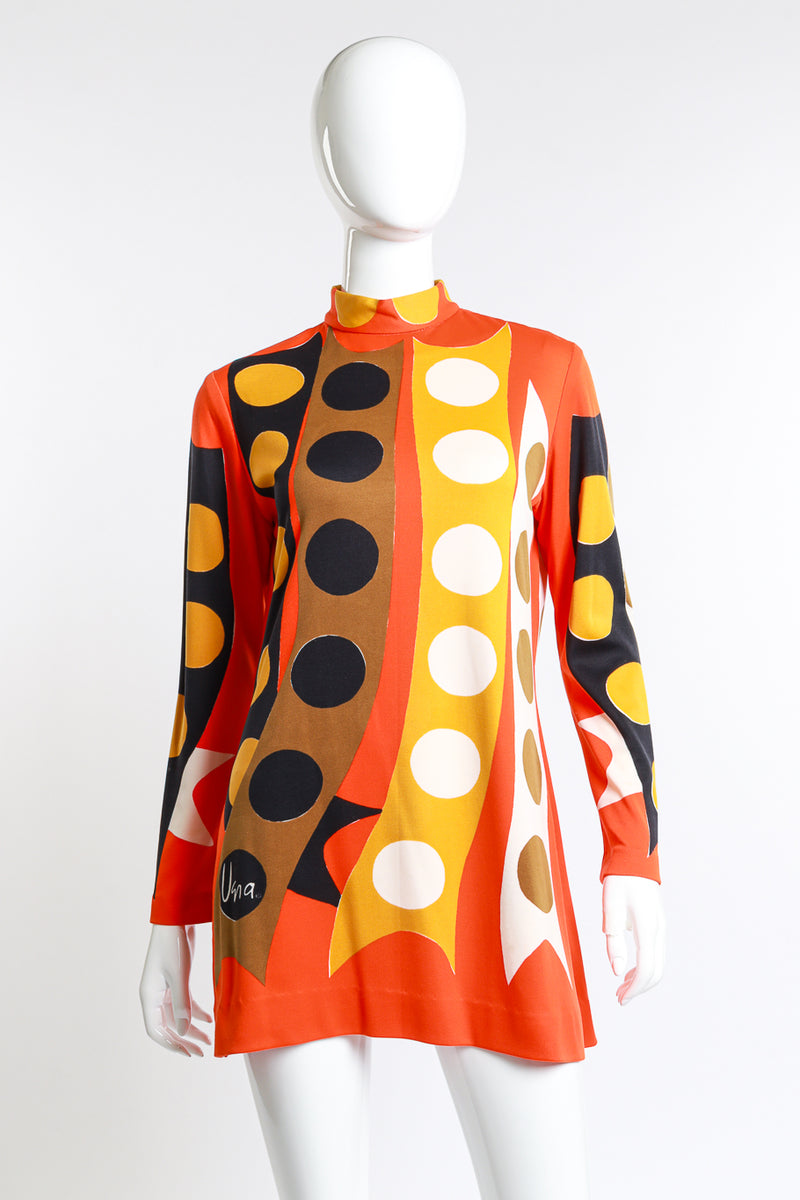 Vintage Vera Neumann Mod Circle Print Dress front on mannequin @recess la