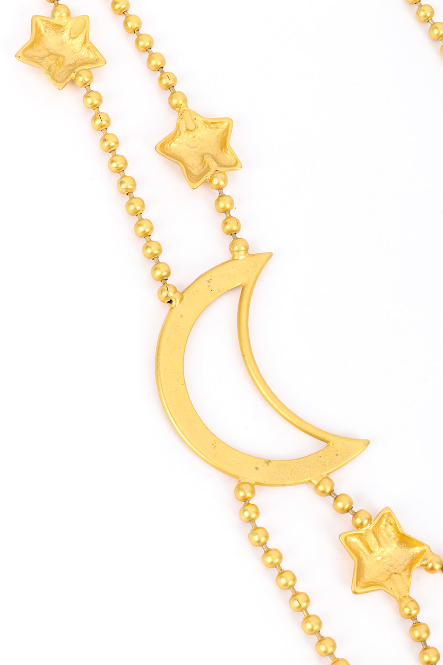 Vintage Ugo Correani Star and Crescent Moon Necklace moon back closeup @recess la