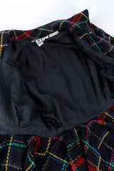 Vintage Emanuel Ungaro Plaid Peplum Jacket lining @recess la