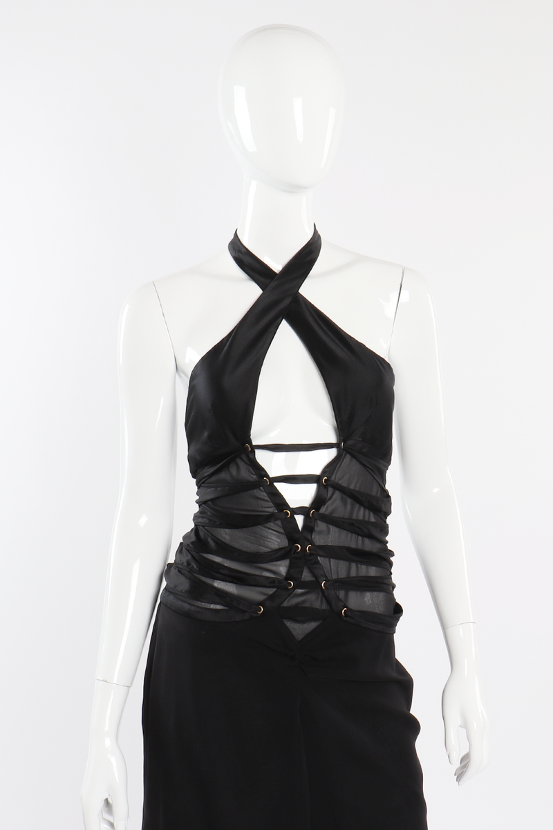 Halter dress by Tom Ford for Gucci on mannequin halter crossed @recessla