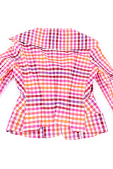 Pastel gingham jacket by Vivienne Westwood flat lay back @recessla