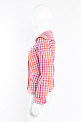 Pastel gingham jacket by Vivienne Westwood on mannequin side @recessla