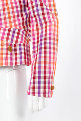 Pastel gingham jacket by Vivienne Westwood on mannequin sleeve @recessla