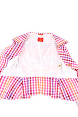 Pastel gingham jacket by Vivienne Westwood flat lay open @recessla