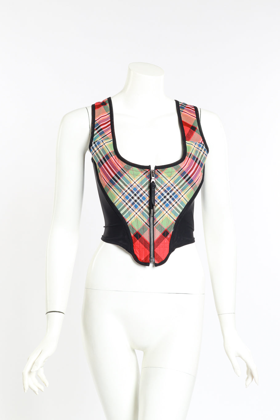 Vivienne Westwood 2022 S/S Tartan Portrait Corset on mannequin @RECESS LA