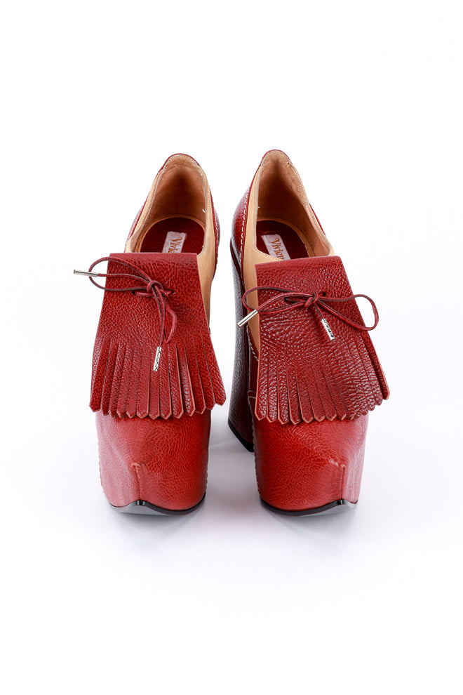 Vivienne Westwood Elevated Kiltie Bootie front @RECESS LA