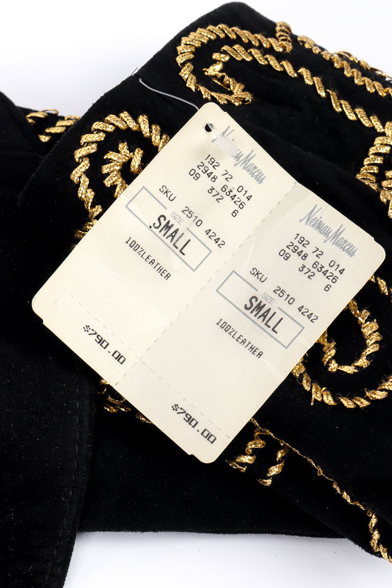 Suede Ribbon Swirl Bolero Jacket by Vakko inside store tag  @recessla