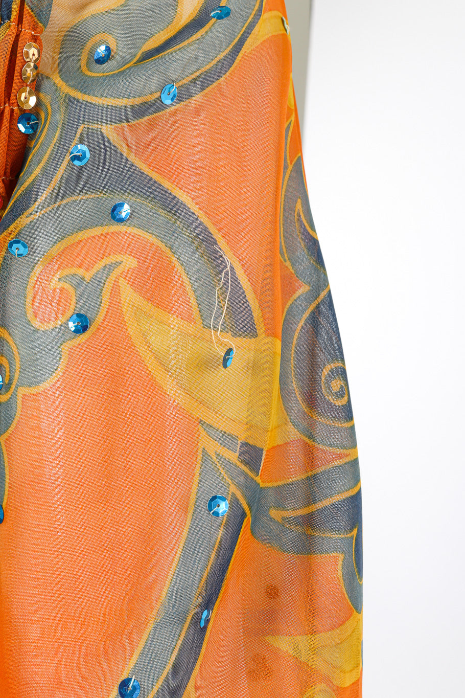 Vintage Valentina Shirred Sequin Maxi Dress loose sequin @recessla