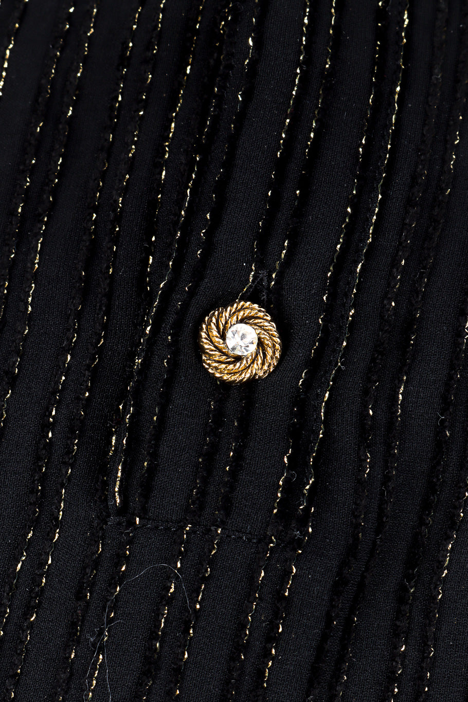 Valentino sheer lamé stripe blouse button detail @recessla