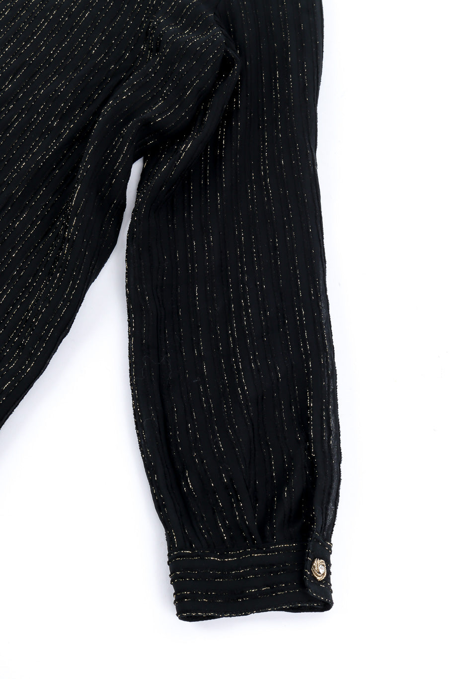 Valentino sheer lamé stripe blouse sleeve detail @recessla