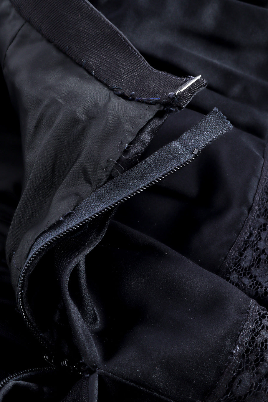 Valentino ruffle lace tiered skirt zipper seams coming undone @recessla