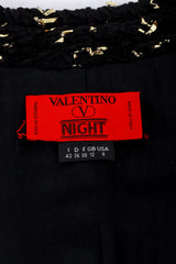 Vintage Valentino Night Tinsel Textured Jacket label @recess la