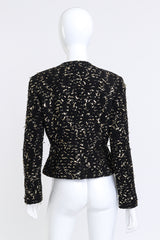 Vintage Valentino Night Tinsel Textured Jacket back on mannequin @recess la