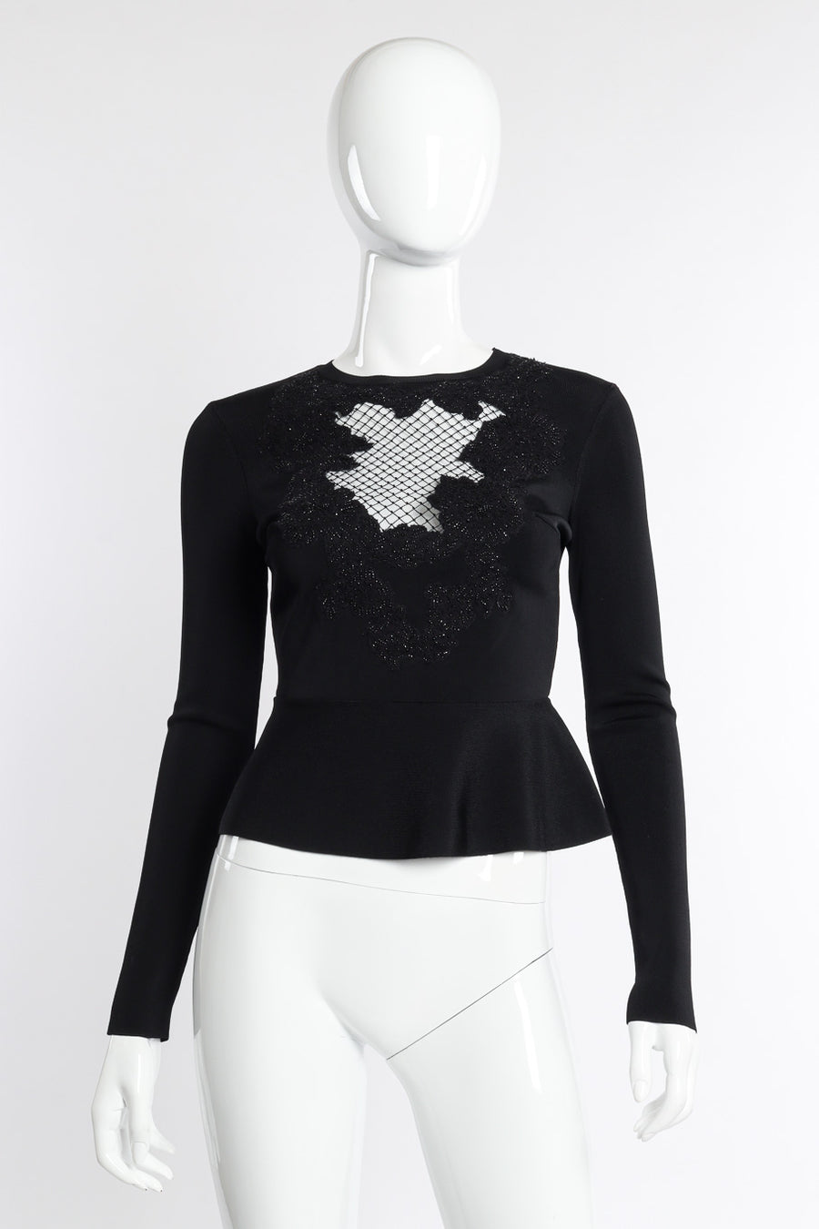 beaded fishnet top