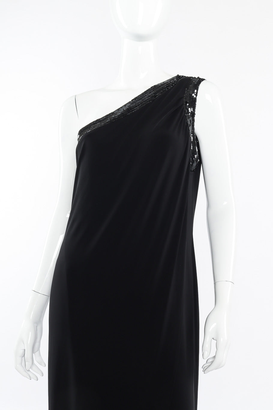Valentino one shoulder sequin gown on mannequin @recessla