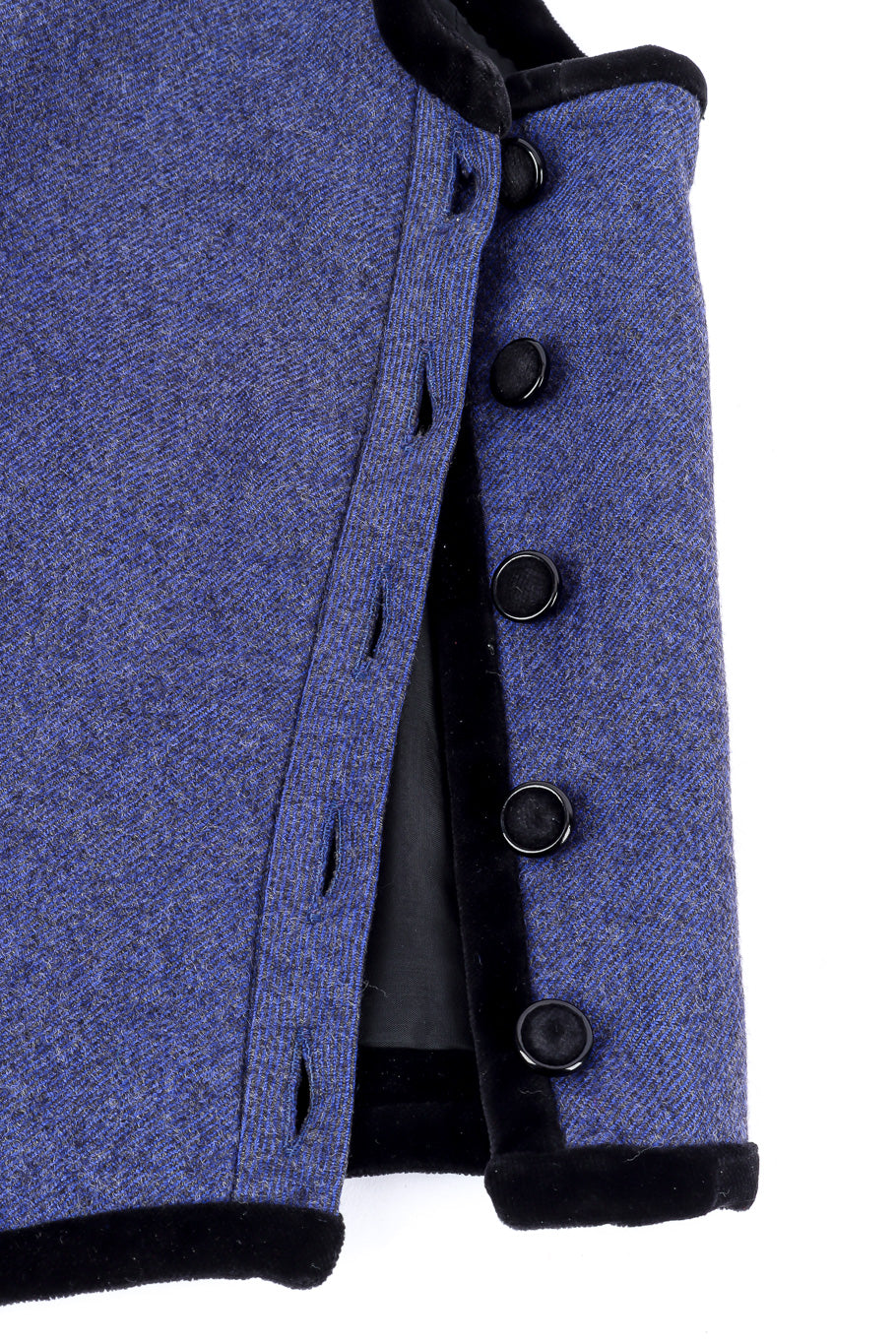 Valentino Boutique cotton denim top and skirt set side button details @recessla