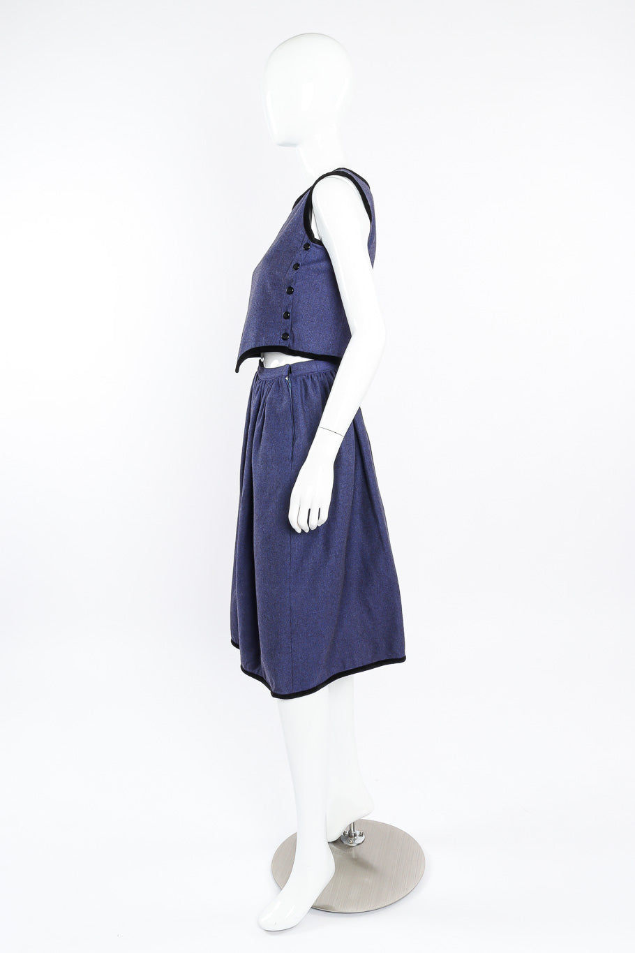 Valentino Boutique cotton denim top and skirt set on mannequin @recessla