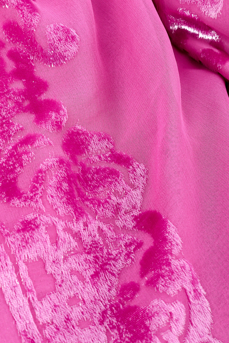 Velvet fringe shawl by Valentino silk close @recessla