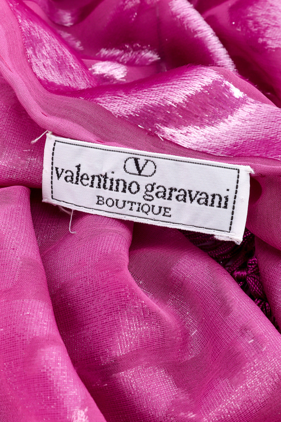Velvet fringe shawl by Valentino label @recessla