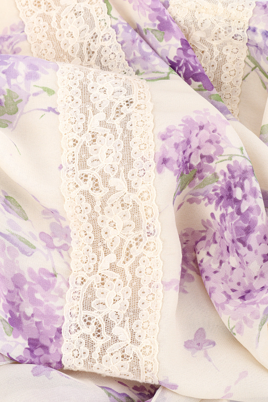 Vintage Valentino Floral Lace Maxi Dress fabric closeup @Recessla