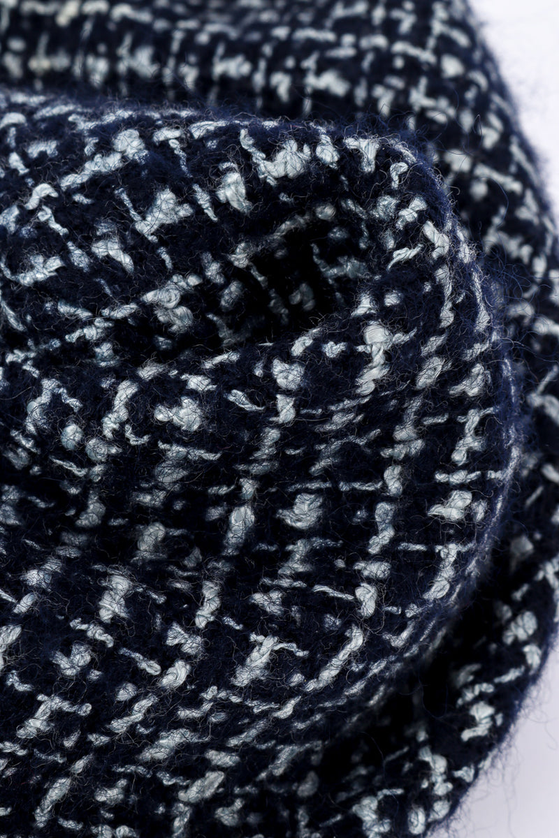 Vintage Valentino Cropped Tweed Bouclé Blazer fabric closeup @recessla