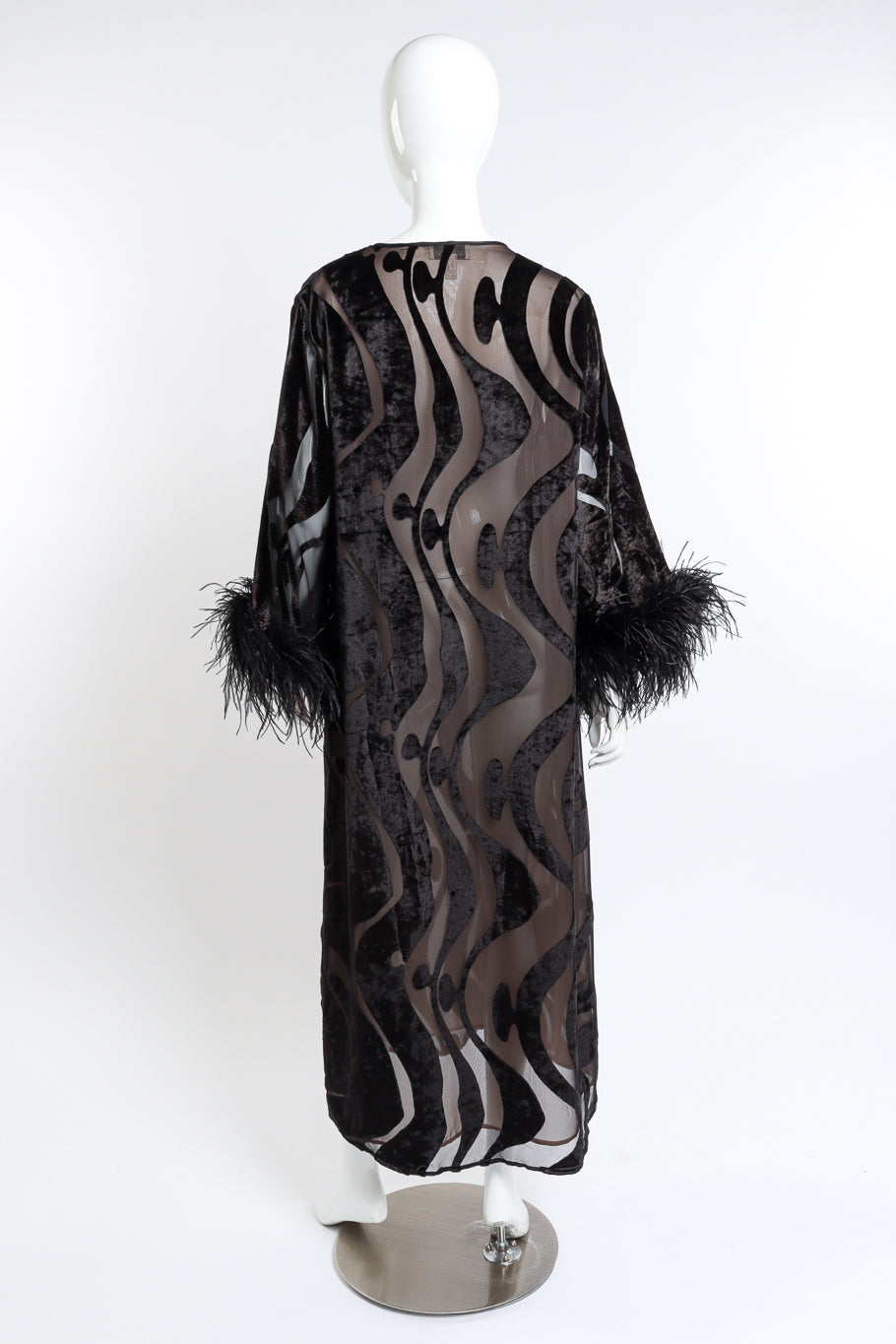 Valentino Feather & Velvet Caftan back on mannequin @RECESS LA