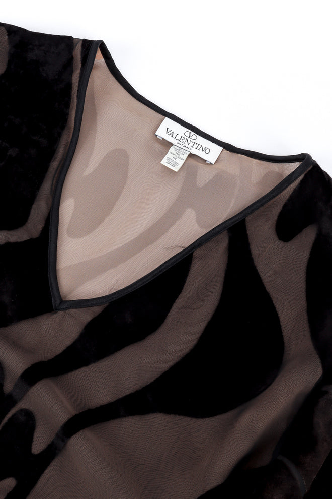 Valentino Feather & Velvet Caftan neckline @RECESS LA