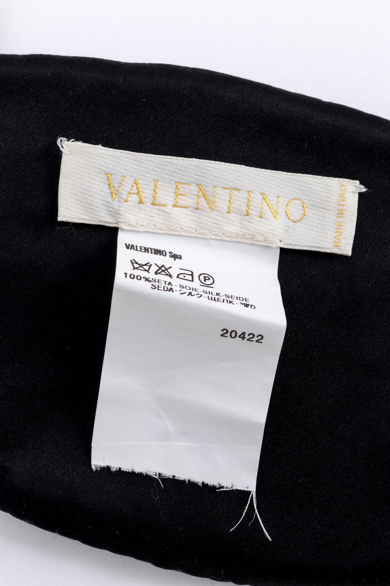 Valentino Silk Floral Beaded Tassel Belt label @recess la