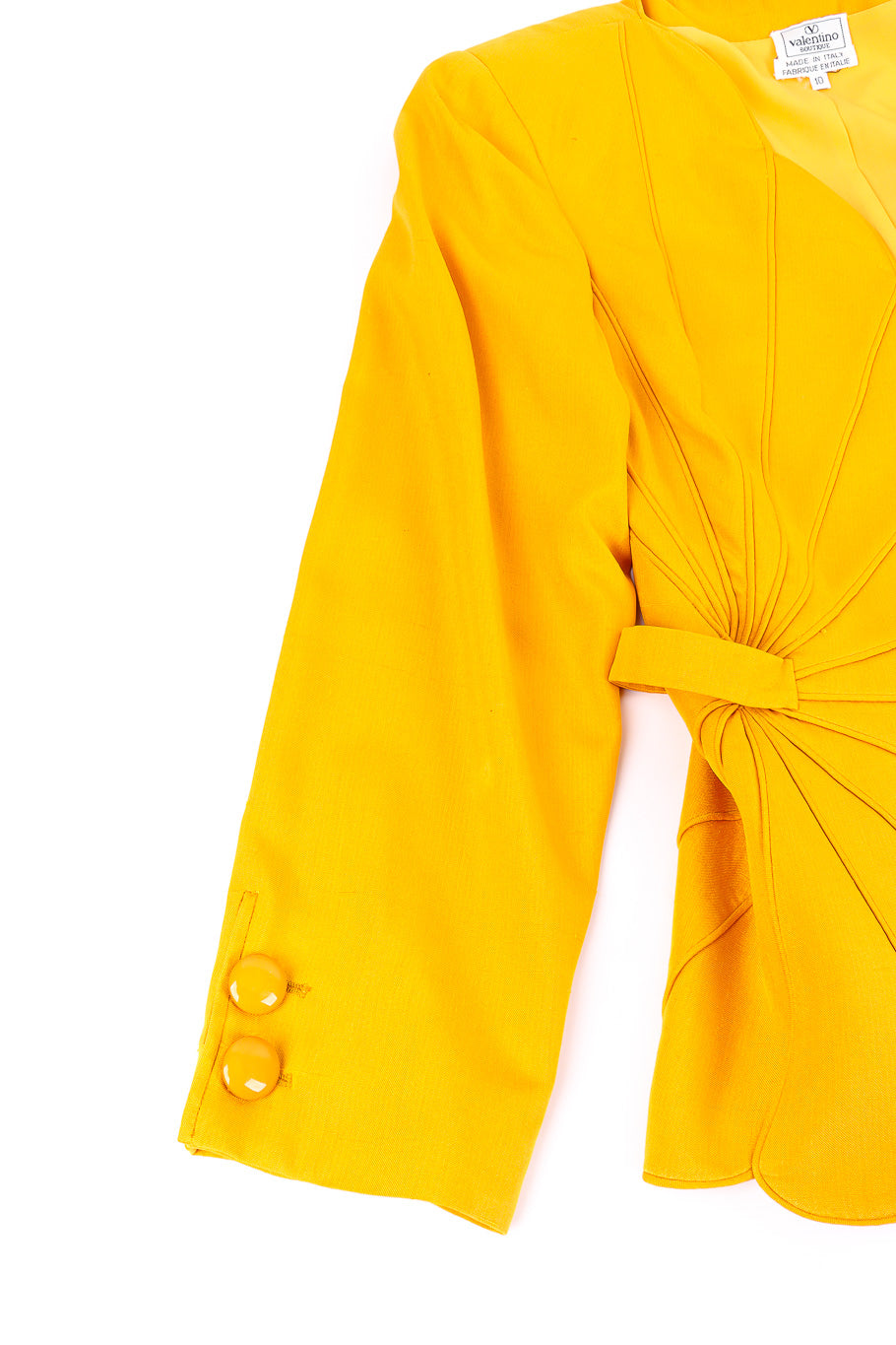 Valentino Boutique shell pattern jacket and skirt set sleeve details @recessla