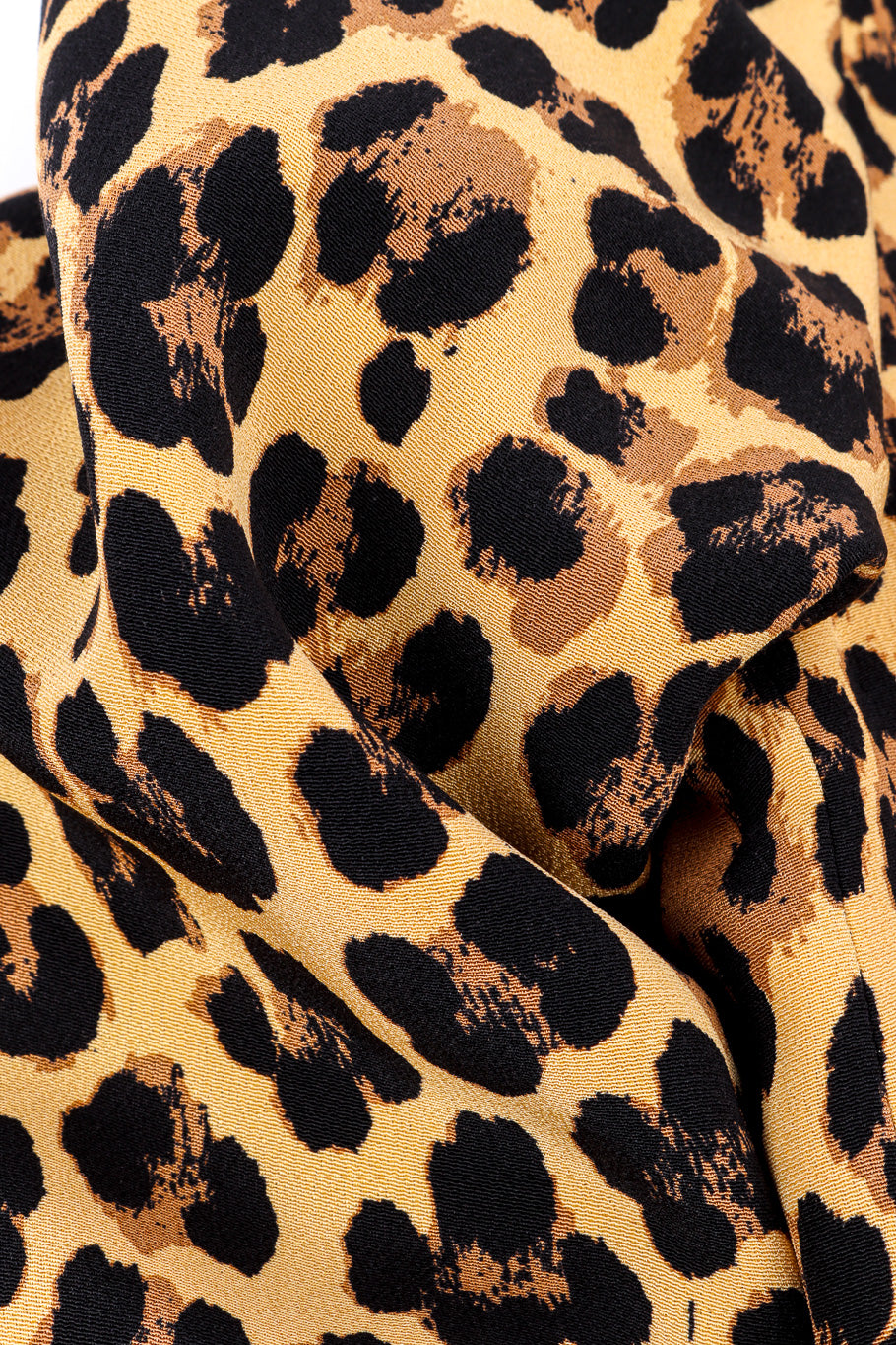 1992 S/S Silk Leopard Print Blazer by Versace fabric close @recessla