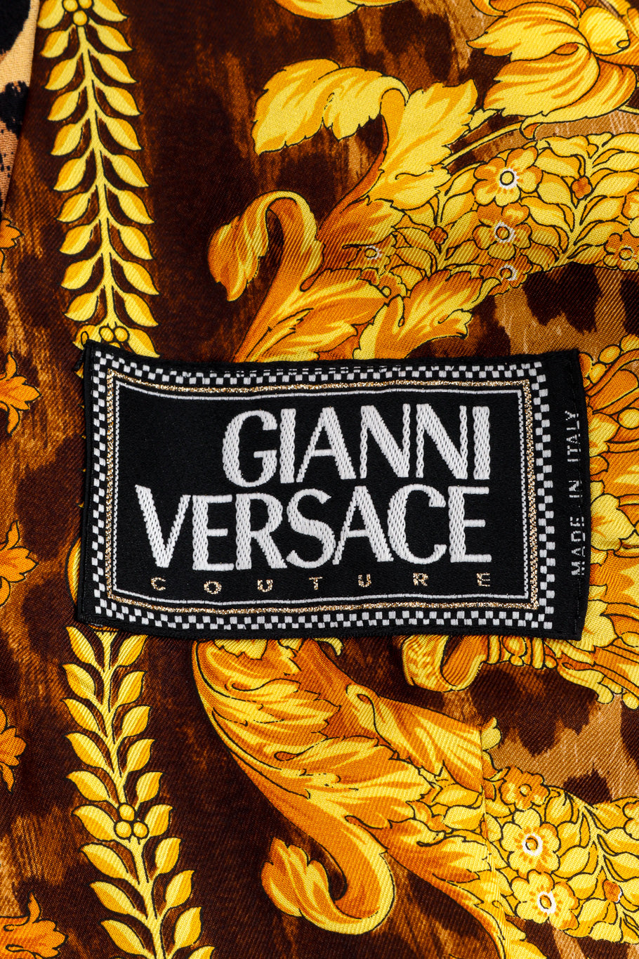 1992 S/S Silk Leopard Print Blazer by Versace label @recessla