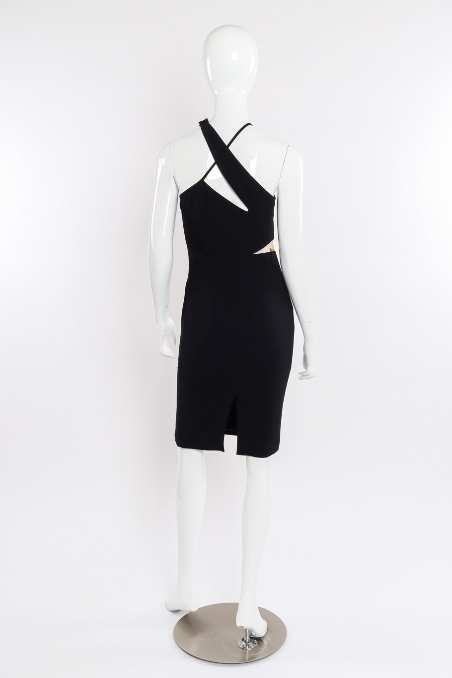 Versace Asymmetric Cut-Out Dress back view on mannequin @Recessla
