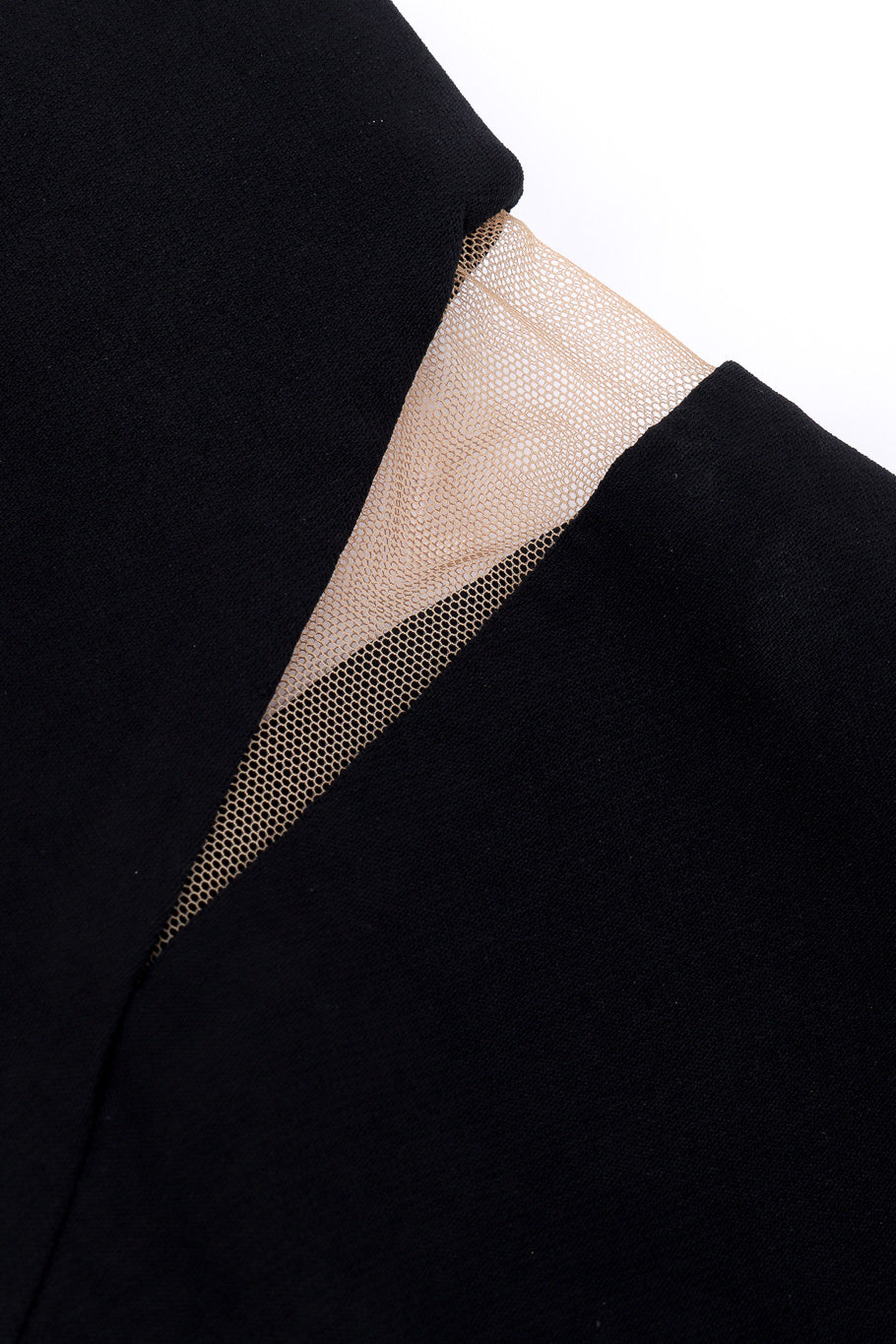 Versace Asymmetric Cut-Out Dress mesh panel closeup @Recessla