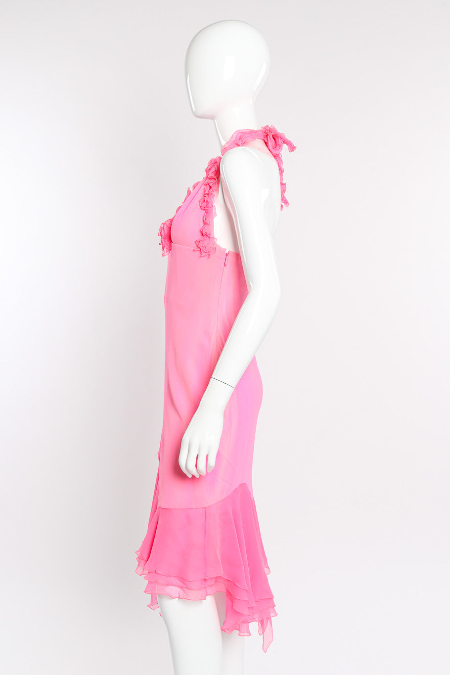 Halter dress by Versace on mannequin side @recessla