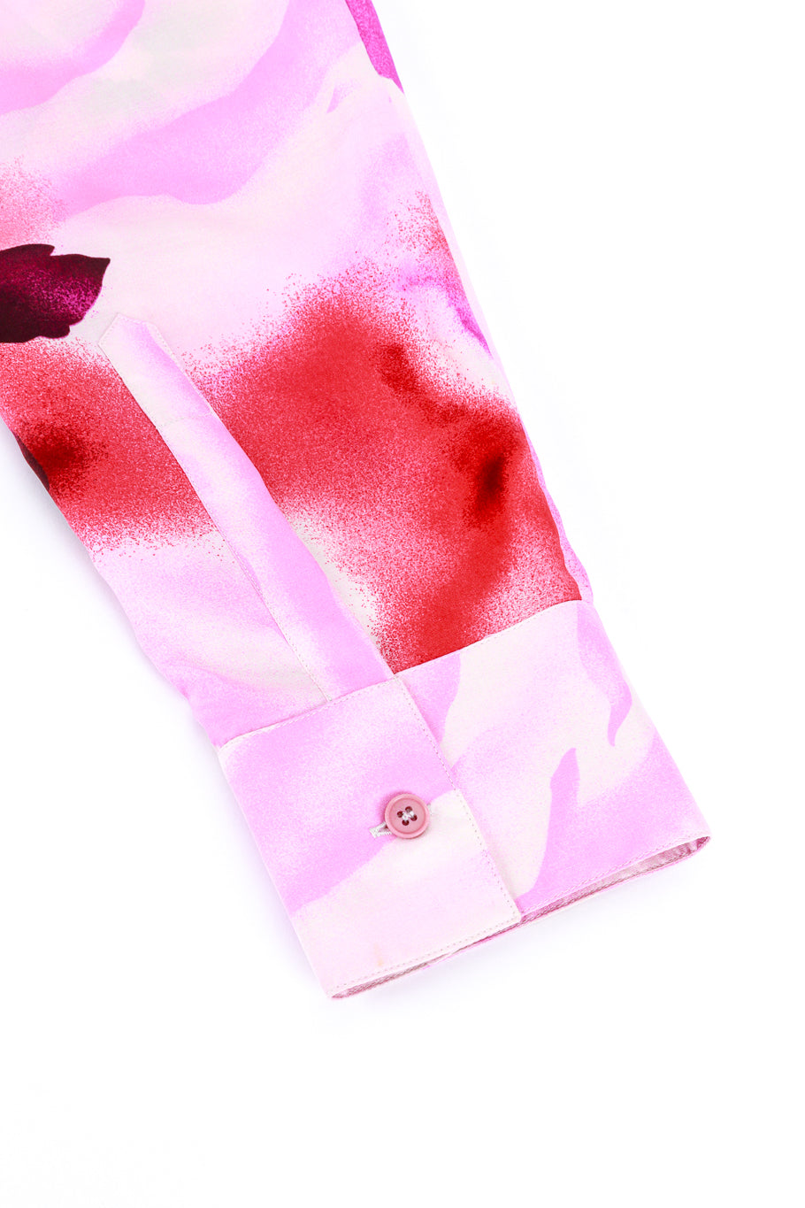 Vintage Versace Rose Print Blouse shirt cuff detail  @RECESS LA