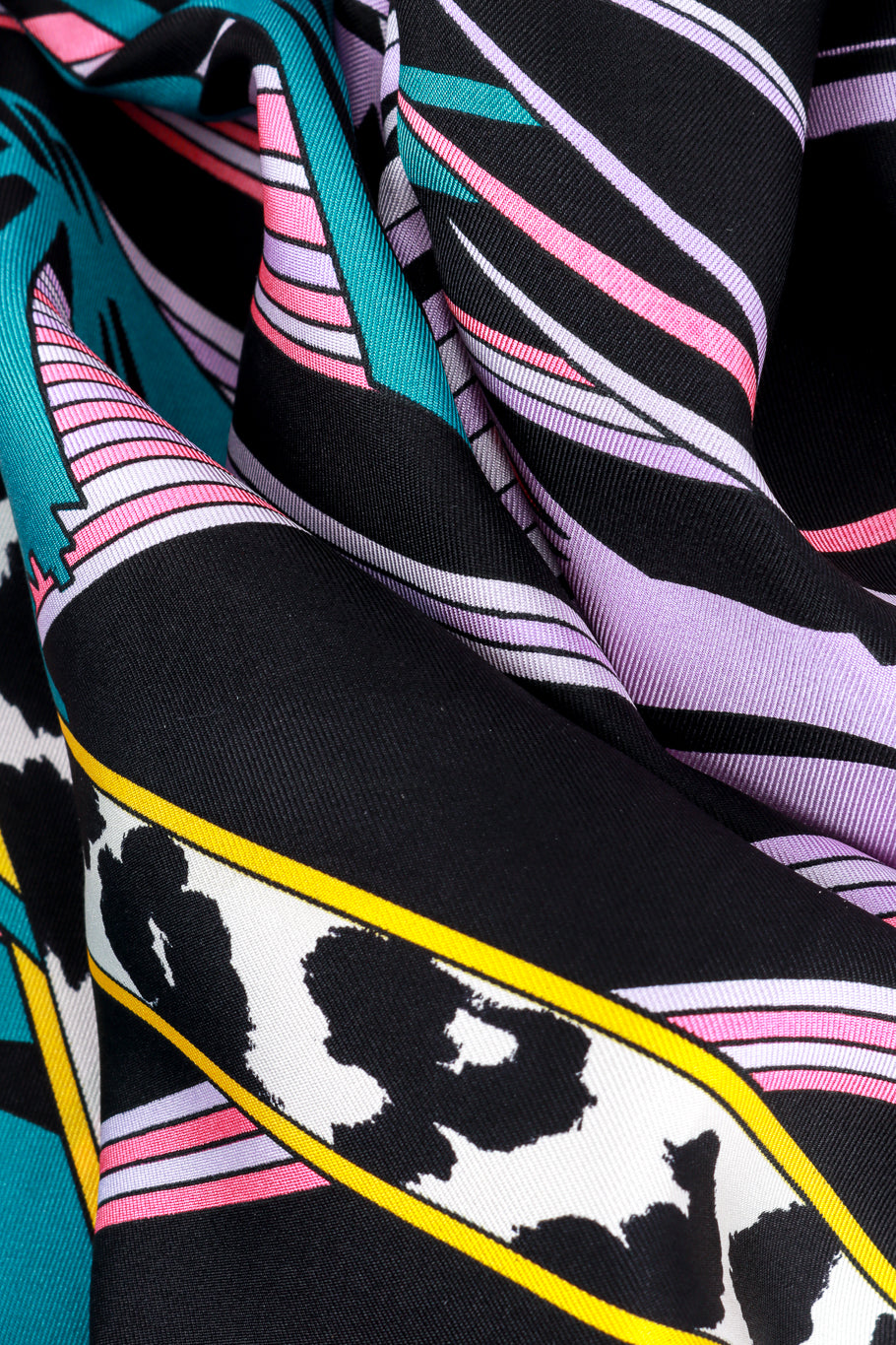Vintage Versace Zebra Geo Abstract Blouse fabric detail @RECESS LA