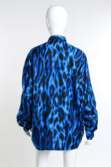 Vintage Versace Classic V2 Animal Print Blouse back on mannequin @recess la