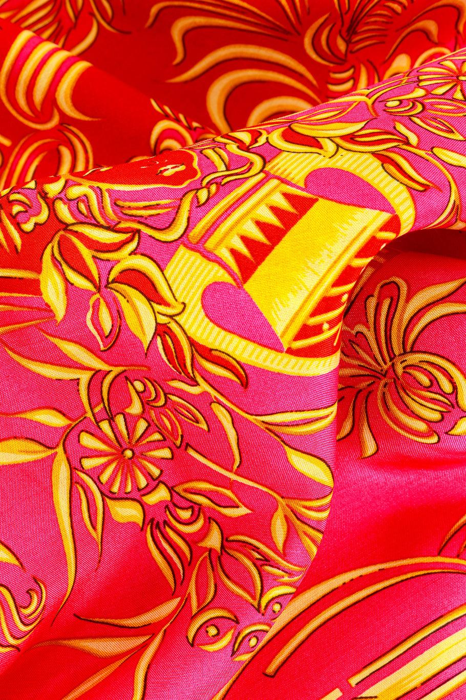 Vintage Versace Filigree Print Blouse fabric print detail @RECESS LA