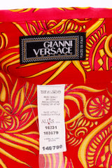 Vintage Versace Filigree Print Blouse label detail @RECESS LA